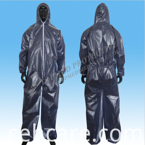 Disposable Nonwoven PP Lab Coat Medical Clothes, Dust Coat with Elastic Cuff